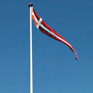 Dannebrogsstandere (300 x 50 cm (8 meter flagstang