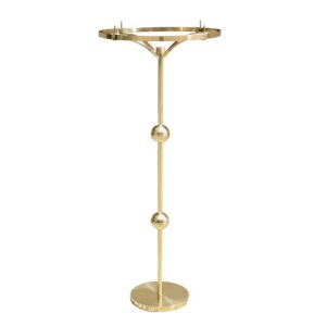 Kranseholder messing med 2 kugler